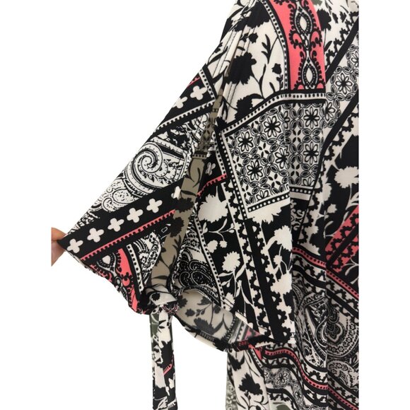 Size 1X 16 PATCHWORK MIXED‎ PRINT EMBELLISHED SWING DRESS Summer Wedding PLUS SZ - Picture 4 of 8